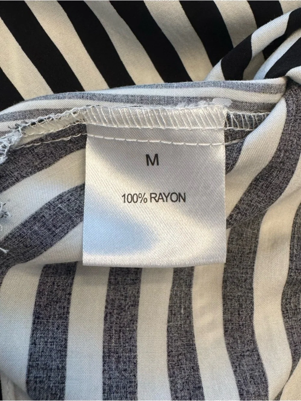 Jane and Delancey Black and White Vertical Stripe Button-Down Top - Picture 7 of 9